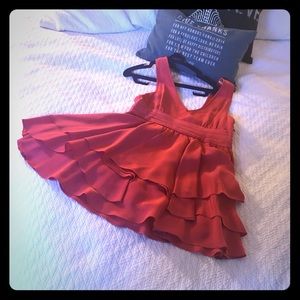 Pink Silk Party V neck dress!